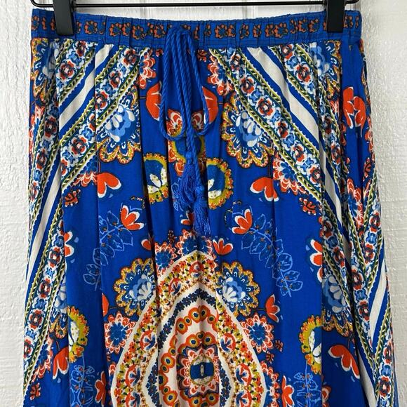 Flying Tomato Women Maxi Skirt Boho Hippie Festival Colorful Beachy Blue Medium - Picture 3 of 6